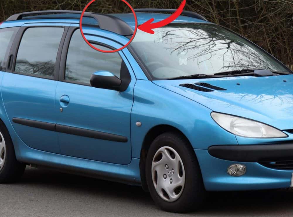 Peugeot 206 SW Ön Tavan Barı Plastik Kapağı (2002–2007 Uyumlu)